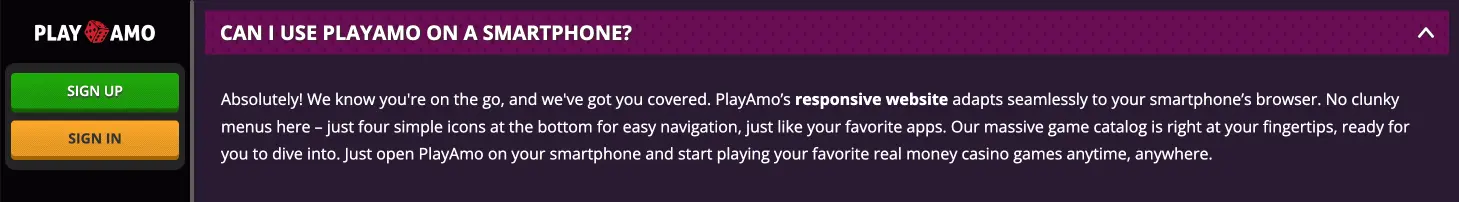 playamo casino app